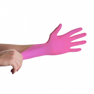 Nitriili kampaajakäsineet magenta 100kpl