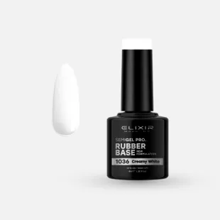 Semi Gel -  #1036 (Rubber Base Coat, Creamy White) 8 ml
