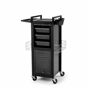 Deluxe Metal työtarvikevaunu, musta metallirunko