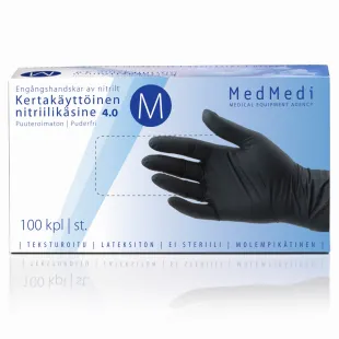 Nitriilikäsineet musta 100kpl
