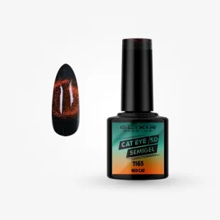 Semi Gel Cat Eye 5D-  #1165  (Red  Cat) 8 ml
