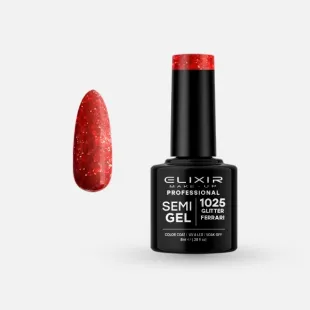 Semi Gel #1025 (Glitter Ferrari) 8 ml