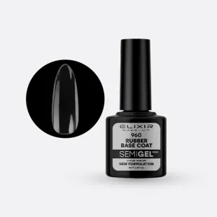 Semi Gel, Base Coat- #960 (Rubber,väritön) 8 ml