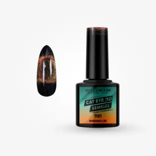 Semi Gel Cat Eye 5D-  #1161 (Rosegold Cat) 8 ml