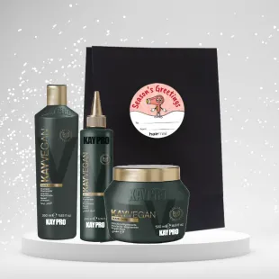 KayVegan lahjapakkaus vaurioituneille hiuksille 200ml+350ml+500ml