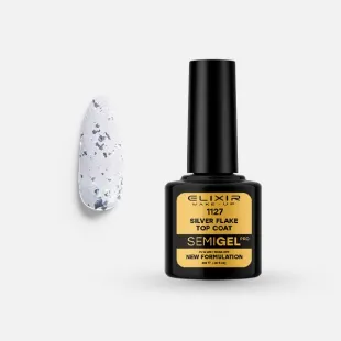 Semi Gel -  #1127 (Silver Flake Top Coat) 8 ml