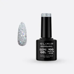 Semi Gel -  #900 (Multi 3D Silver) 8 ml