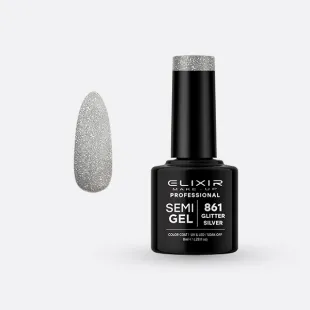 Semi Gel -  #861 (Glitter Silver) 8 ml