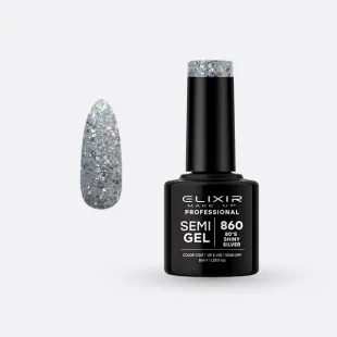 Semi Gel -  #860 (80's Shiny Silver) 8 ml