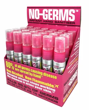 No-Germs käsidesinfiointisuihke 24x25ml teline