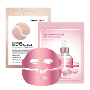 Bulgarian Rose Essence Pink Foil Mask kasvo+silmänaamiosetti