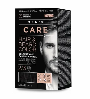 KayPro Men's Care Hair & Beard Color Kit 2x50ml