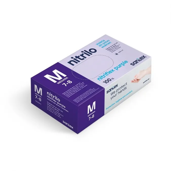 Nitriili kampaajakäsineet violetti 100kpl