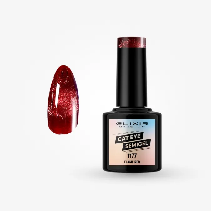 Semi Gel Cat Eye #1177 (Flame Red) 8ml