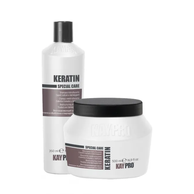 KayPro Keratin lahjapakkaus vaurioituneille hiuksille 350+500ml