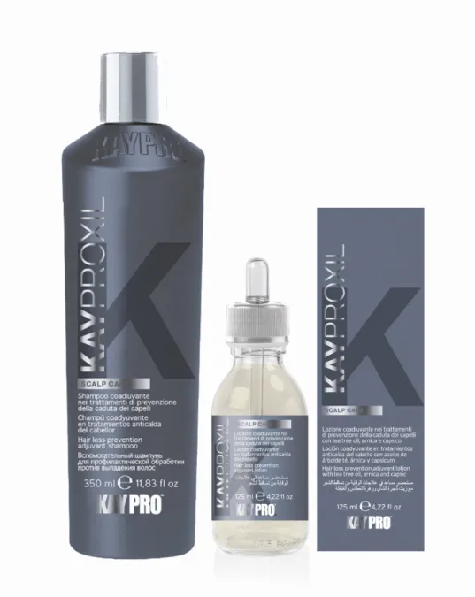 Kayproxil hiustenlähtöä ehkäisevä setti: shampoo 350ml+neste 125ml