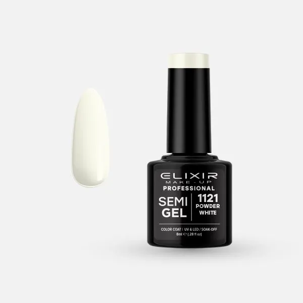 Semi Gel -  #1121 (Powder White) 8 ml