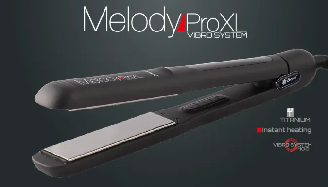 Melody PROXL muotoilurauta värinällä, musta