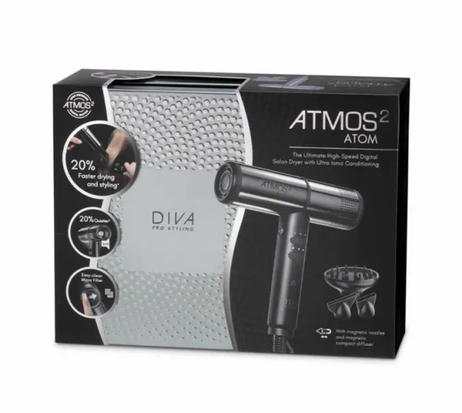Atmos 2 Atom fööni, musta + Raspberry vaihtokuoret