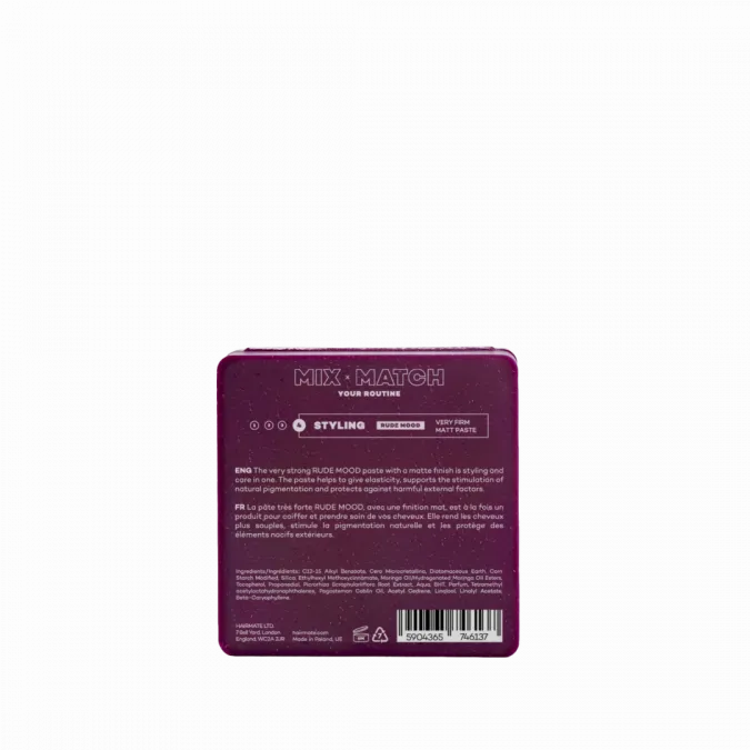 Rude mood strong hold matte fixing paste 75ml