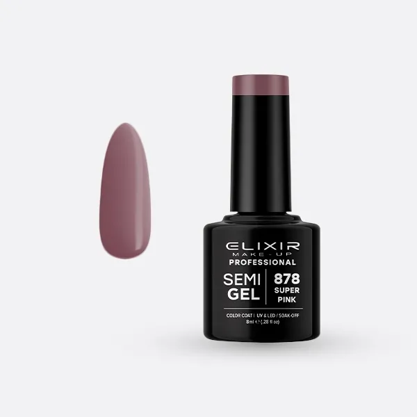 Semi Gel -  #878 (Super Pink) 8 ml