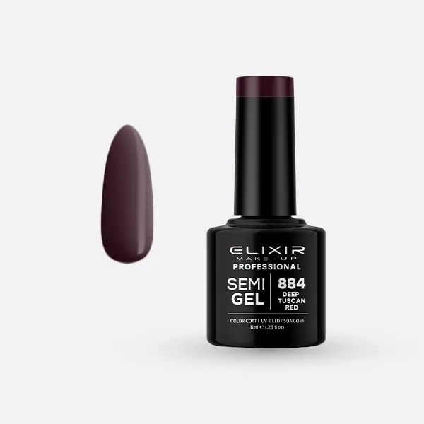 Semi Gel -  #884 (Deep Tuscan red) 8 ml