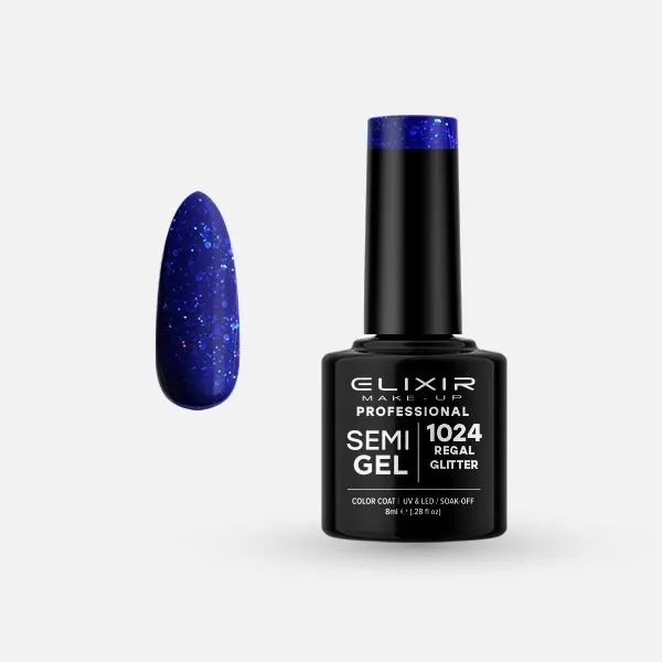 Semi Gel #1024 (Regal Glitter) 8 ml