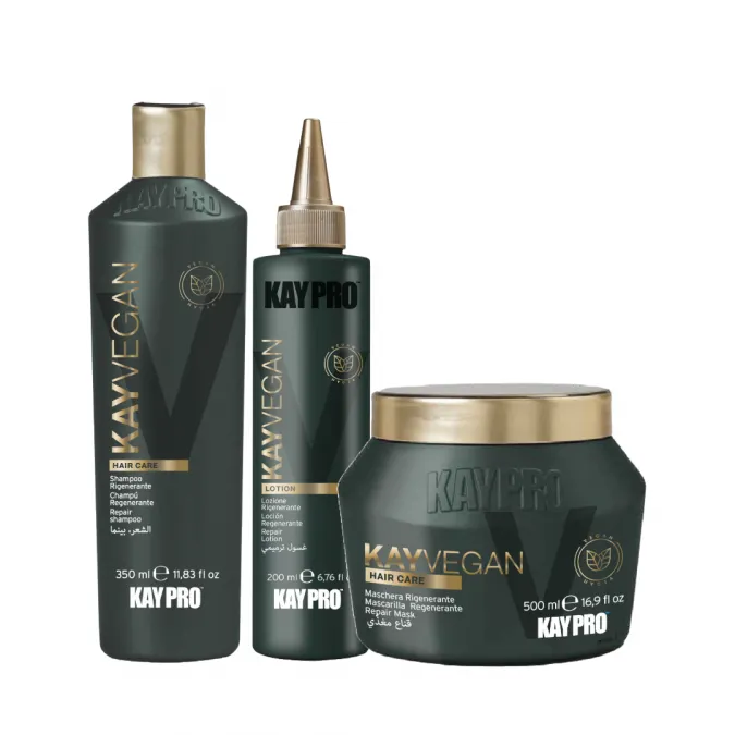 KayVegan lahjapakkaus vaurioituneille hiuksille 200ml+350ml+500ml