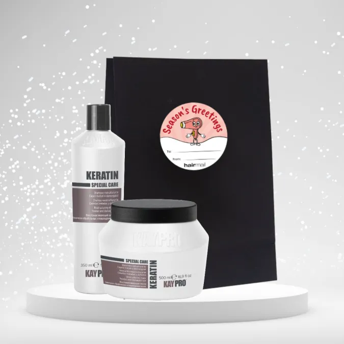 KayPro Keratin lahjapakkaus vaurioituneille hiuksille 350+500ml