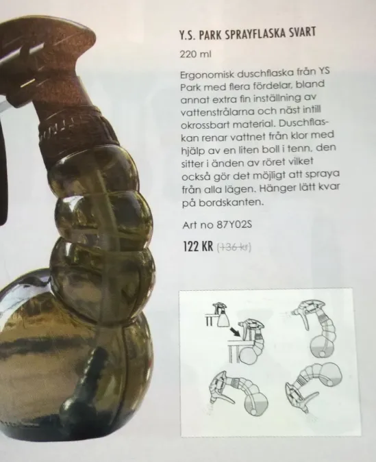 Suihkupullo musta 220ml