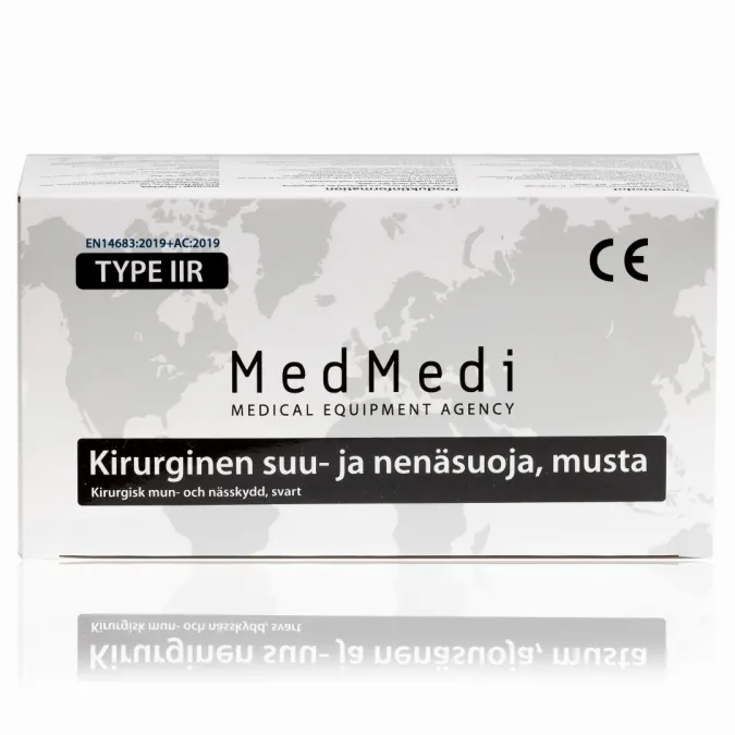 Kertakäyttömaski, 50kpl/ltk, musta