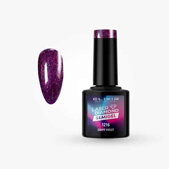 Semi Gel Laser  Diamond  #1216 (Grape Violet) 8 ml
