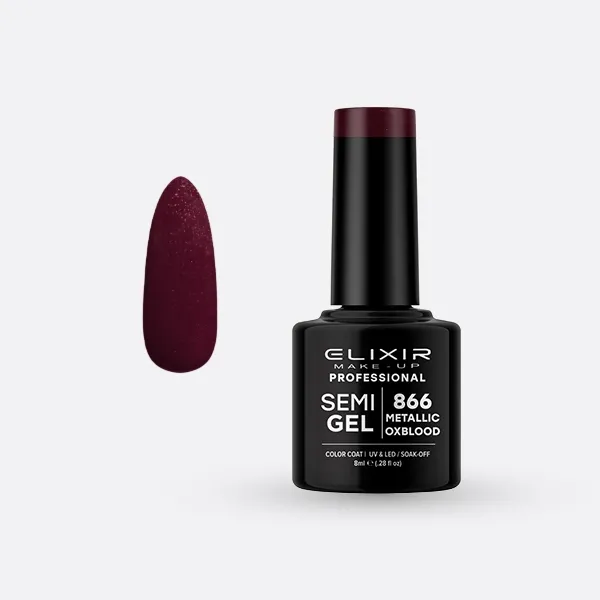 Semi Gel -  #866 (Metallic Oxblood) 8 ml