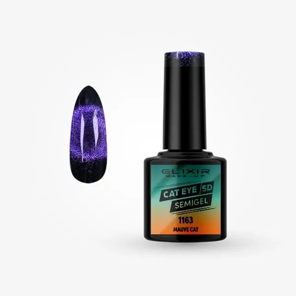Semi Gel Cat Eye 5D-  #1163  (Mauve Cat) 8 ml