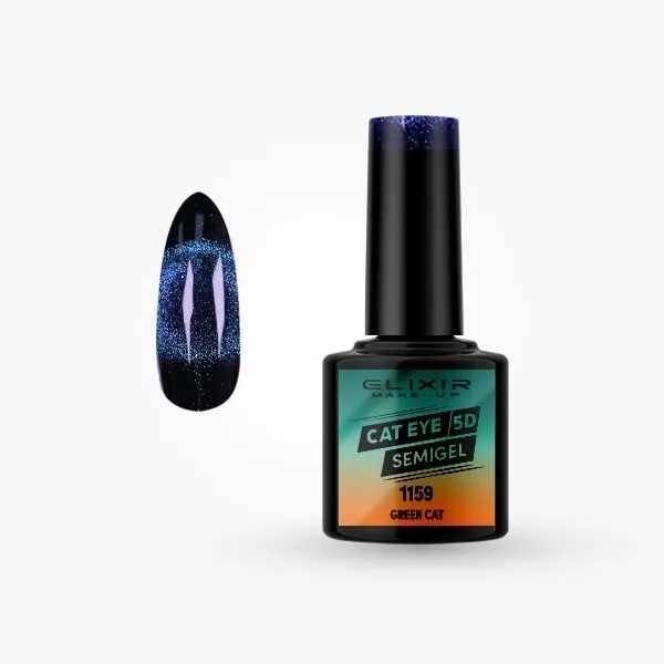 Semi Gel Cat Eye 5D-  #1159 (Green Cat) 8 ml