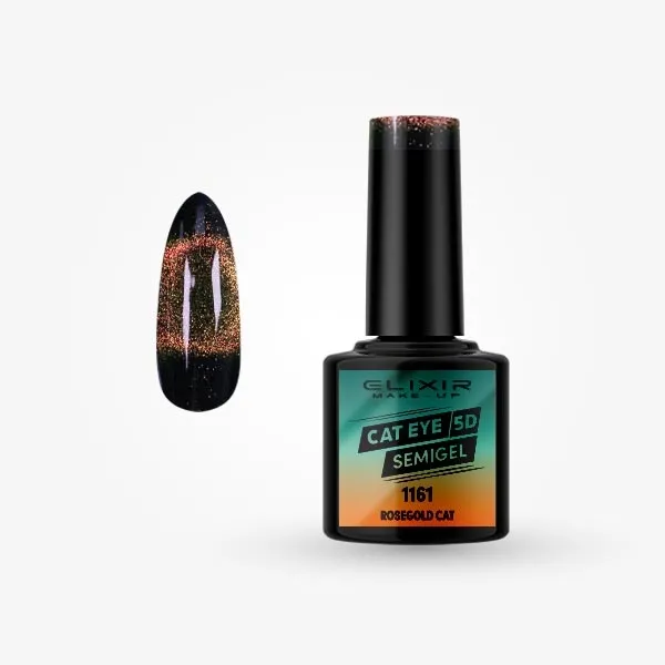 Semi Gel Cat Eye 5D-  #1161 (Rosegold Cat) 8 ml