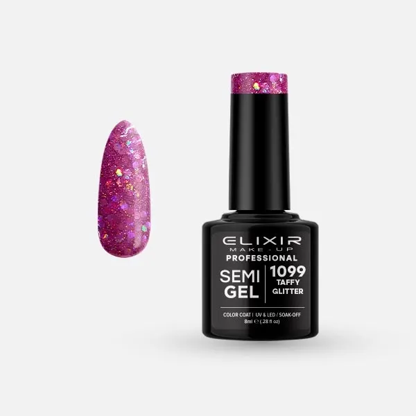 Semi Gel -  #1099 (Taffy Glitter) 8 ml