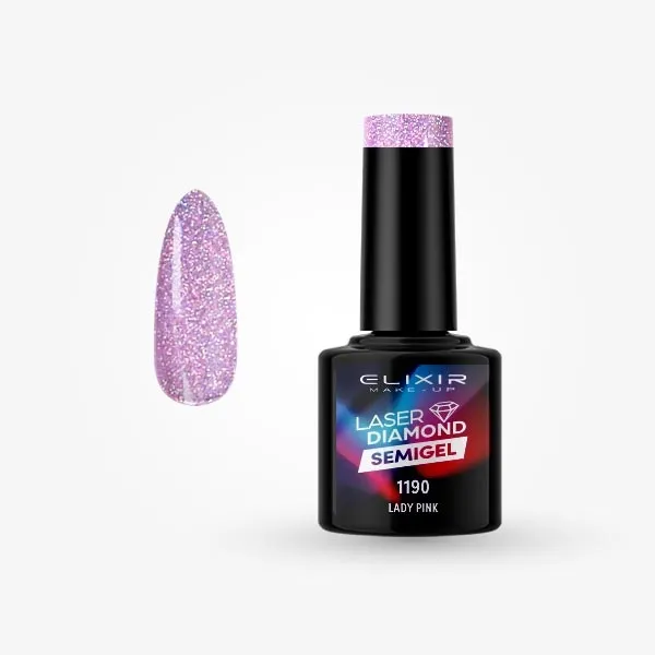 Semi Gel Laser  Diamond  #1190(Lady Pink) 8 ml