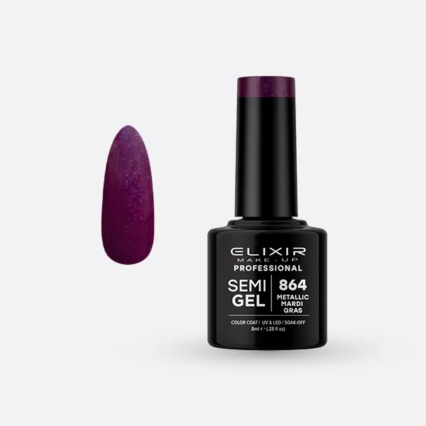 Semi Gel -  #864 (Metallic Mardi Gras) 8 ml