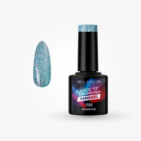 Semi Gel Laser  Diamond  #1188 (Aquamarine) 8 ml