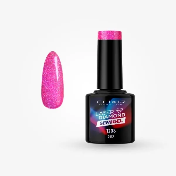 Semi Gel Laser  Diamond  #1208(Deep) 8 ml