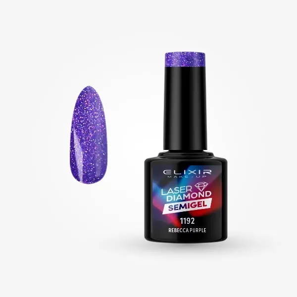 Semi Gel Laser  Diamond  #1192 (Rebecca Purple) 8 ml