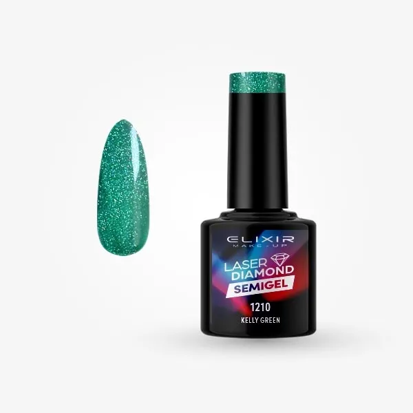 Semi Gel Laser  Diamond  #1210(Kelly Green) 8 ml