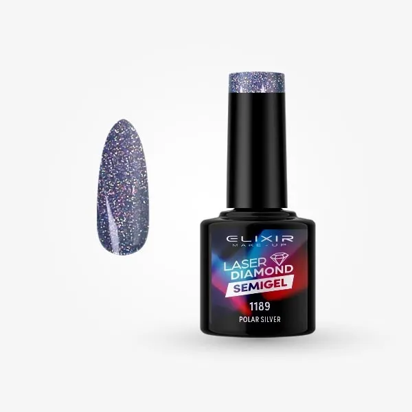 Semi Gel Laser  Diamond  #1189 (Polar Silver) 8 ml