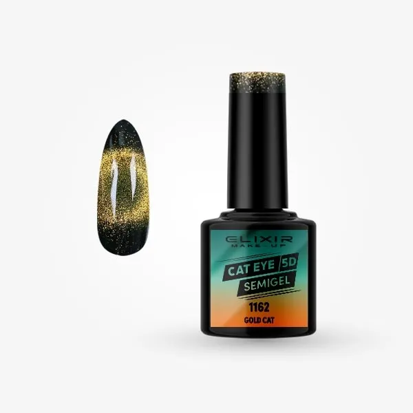 Semi Gel Cat Eye 5D-  #1162 (Gold Cat) 8 ml