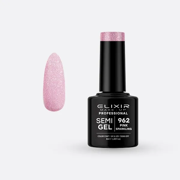Semi Gel -  #962 (Pink Sparkling) 8 ml