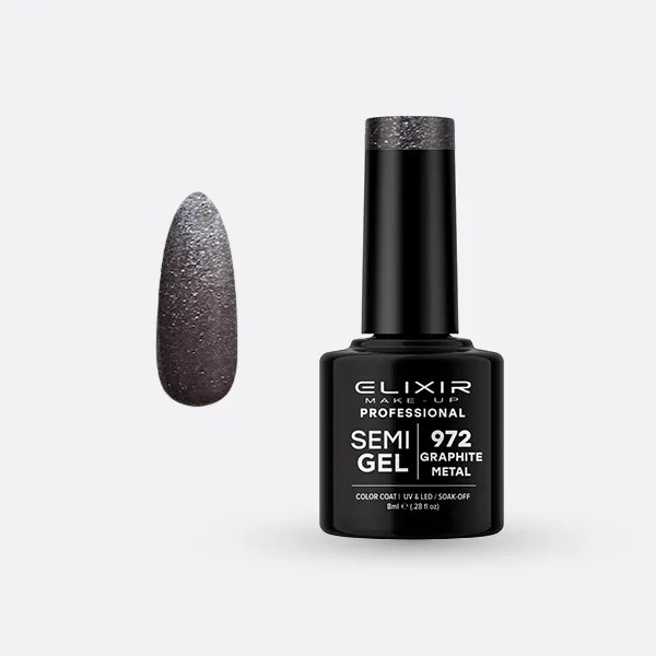 Semi Gel -  #972 (Graphite Metal) 8 ml
