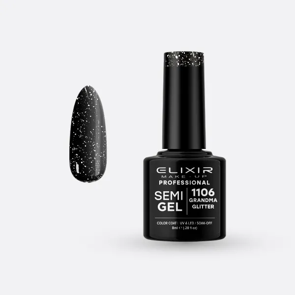 Semi Gel -  #1106 (Grandma Glitter) 8 ml