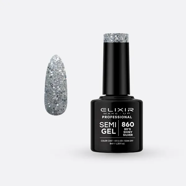 Semi Gel -  #860 (80's Shiny Silver) 8 ml