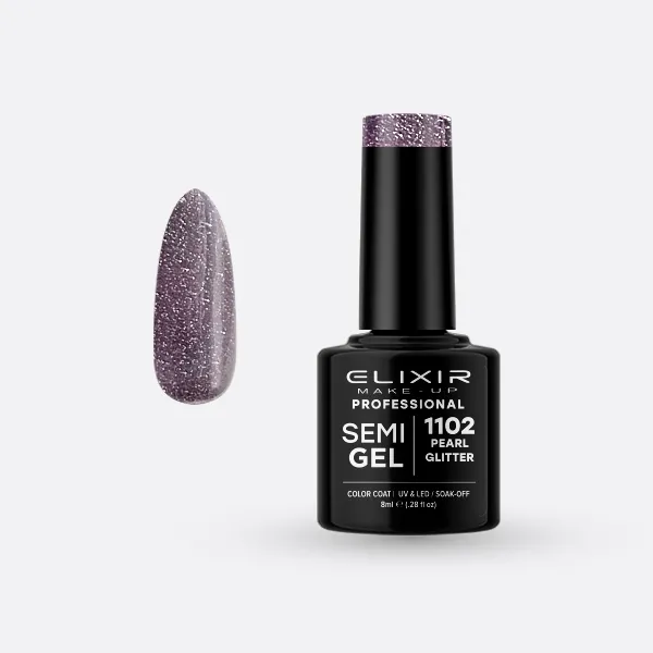 Semi Gel -  #1102 (Pearl Glitter) 8 ml